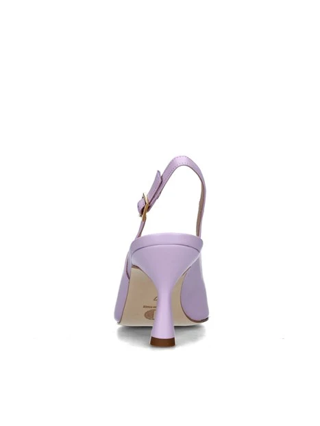 SLINGBACK IN PELLE CON CINTURINO REGOLABILE DONNA LILLA