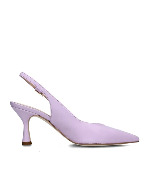 SLINGBACK IN PELLE CON CINTURINO REGOLABILE DONNA LILLA