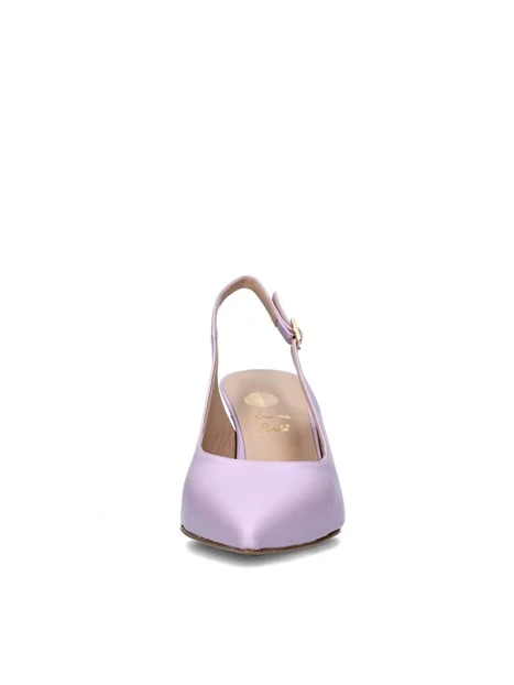 SLINGBACK IN PELLE CON CINTURINO REGOLABILE DONNA LILLA