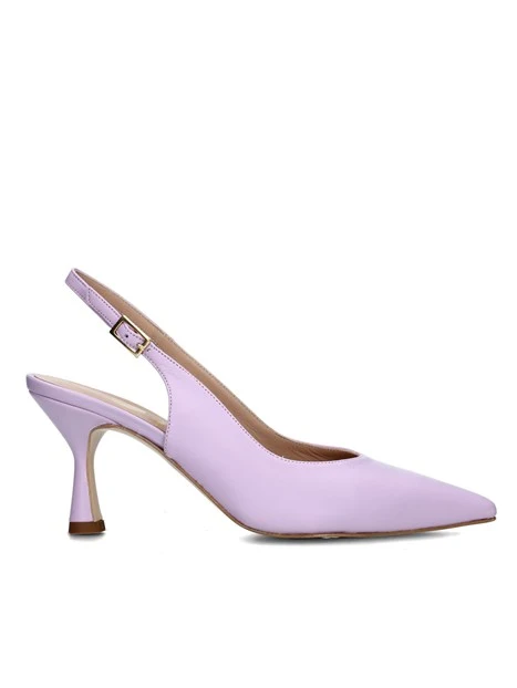 SLINGBACK IN PELLE CON CINTURINO REGOLABILE DONNA LILLA