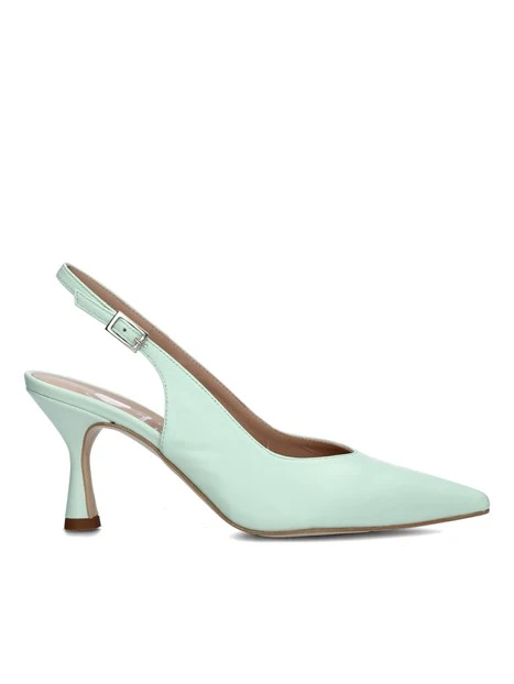 SLINGBACK IN PELLE CON CINTURINO REGOLABILE DONNA VERDE