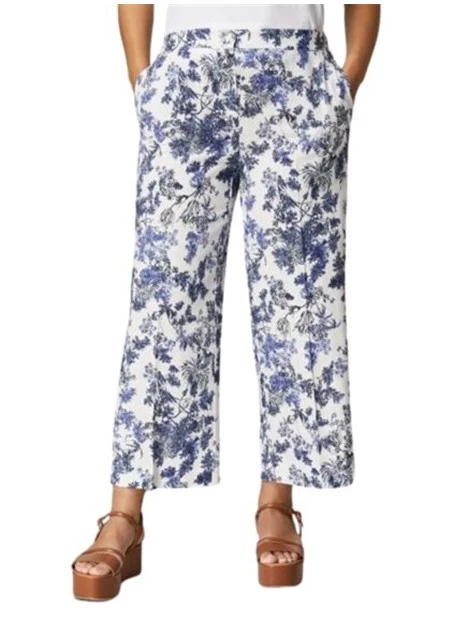 Pantaloni Palazzo Donna Grunge Wear - Stampa Floreale, Vita Alta, Gamba Larga - Estate