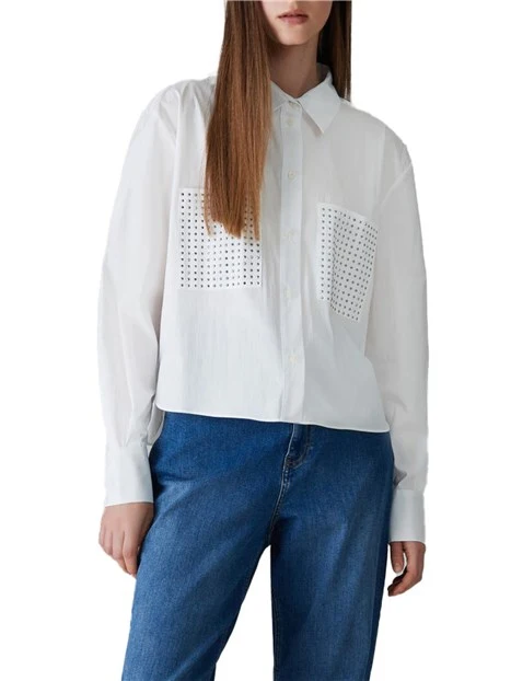 Chemise Femme SANTORSOLA - Taille 44 - Couleur Blanc - Occasion Très Bon état
