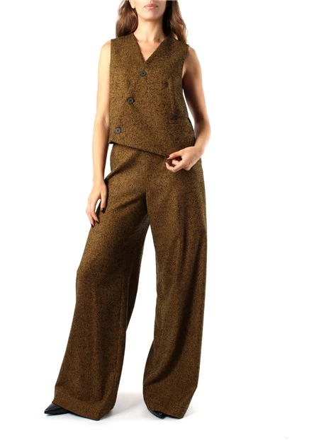 GILET CON CHIUSURA ASIMMETRICA DONNA BEIGE