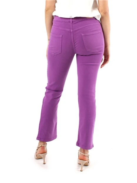 PANTALONI CROPPED A ZAMPA IN GABARDINA STRETCH DONNA VIOLA