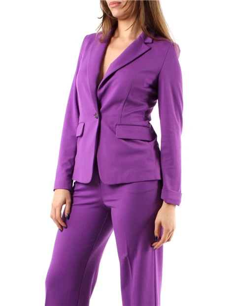 GIACCA BLAZER MONOPETTO IN JERSEY PUNTO MILANO DONNA VIOLA