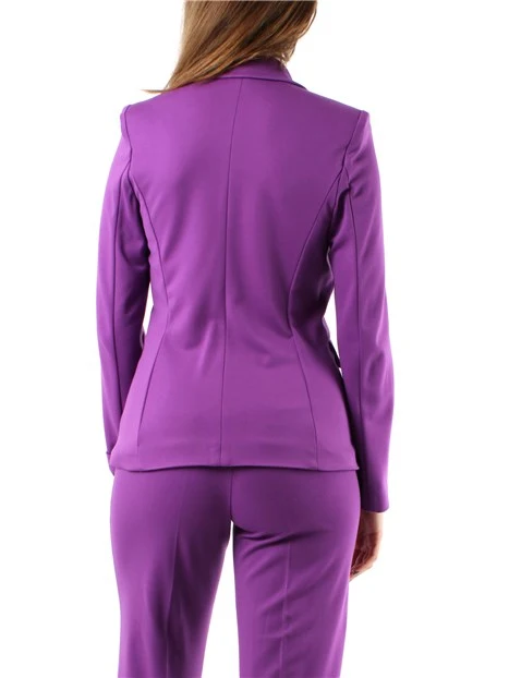 GIACCA BLAZER MONOPETTO IN JERSEY PUNTO MILANO DONNA VIOLA