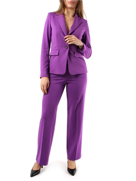 GIACCA BLAZER MONOPETTO IN JERSEY PUNTO MILANO DONNA VIOLA