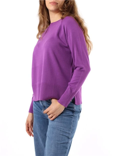 MAGLIA GIROCOLLO IN VISCOSA STRETCH DONNA VIOLA