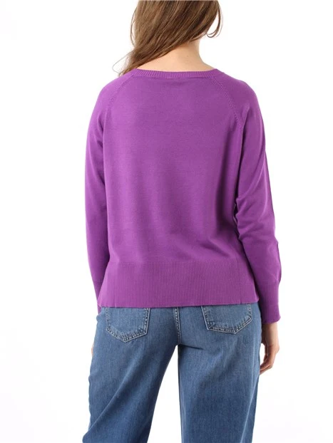 MAGLIA GIROCOLLO IN VISCOSA STRETCH DONNA VIOLA
