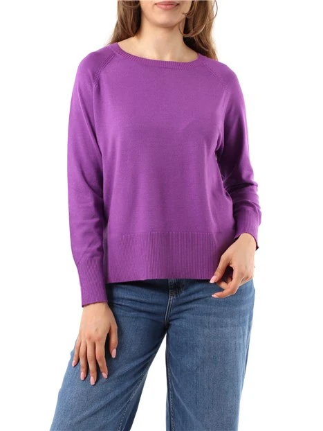 MAGLIA GIROCOLLO IN VISCOSA STRETCH DONNA VIOLA