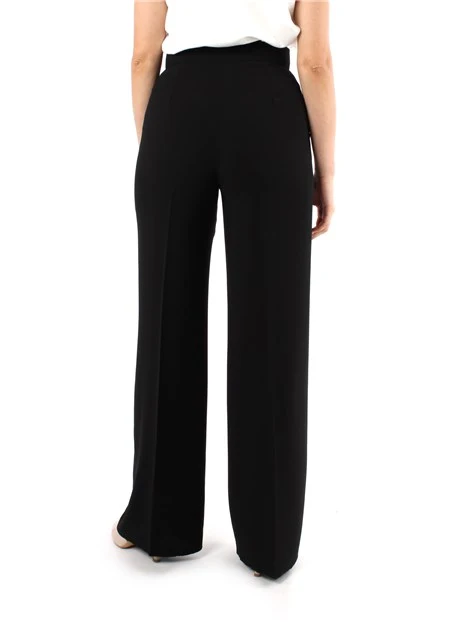 PANTALONI DRITTI IN ENVERS SATIN DONNA NERO