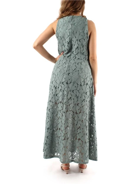VESTITO LUNGO IN PIZZO DONNA VERDE