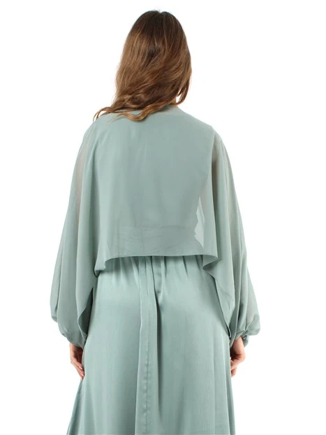 COPRISPALLE IN GEORGETTE DONNA VERDE CHIARO