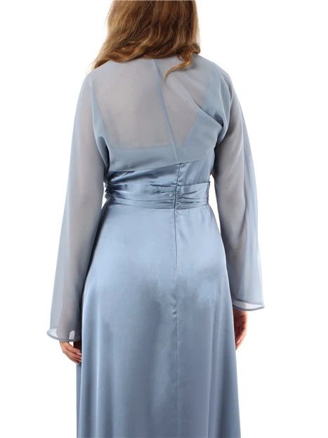 COPRISPALLE IN GEORGETTE CRÊPE DONNA AZZURRO