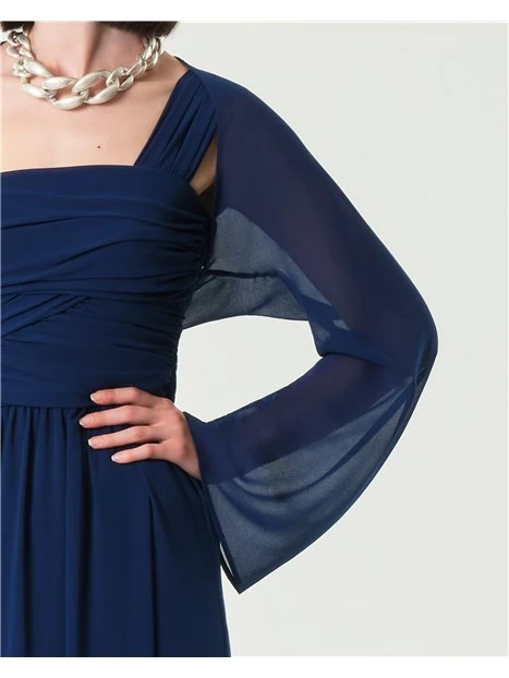 COPRISPALLE JACKIE2 IN GEORGETTE DONNA BLU