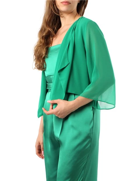 COPRISPALLE IN GEORGETTE DONNA VERDE SMERALDO