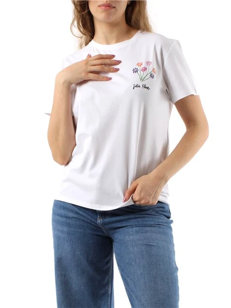 T-SHIRT MANICA CORTA CON SHOPPER BAG DONNA BIANCO