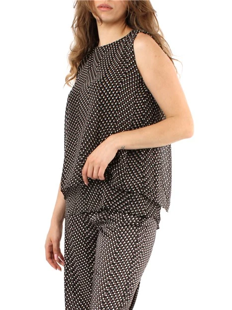 TOP A POIS DONNA NERO