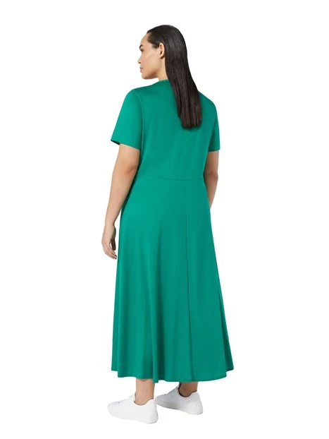 VESTITO LUNGO IN JERSEY DONNA VERDE