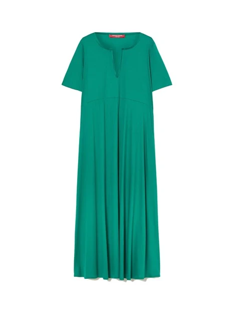 VESTITO LUNGO IN JERSEY DONNA VERDE