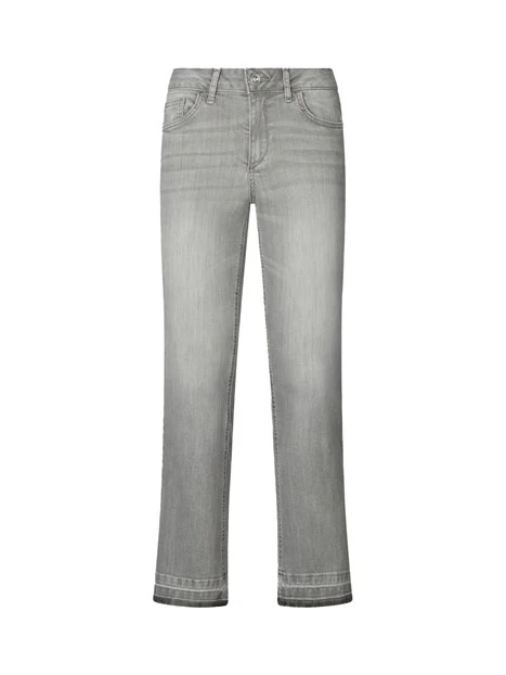 JEANS CROPPED SFRANGIATO DONNA GRIGIO