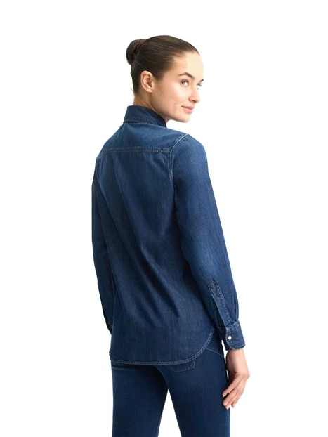 CAMICIA IN DENIM DONNA BLU SCURO