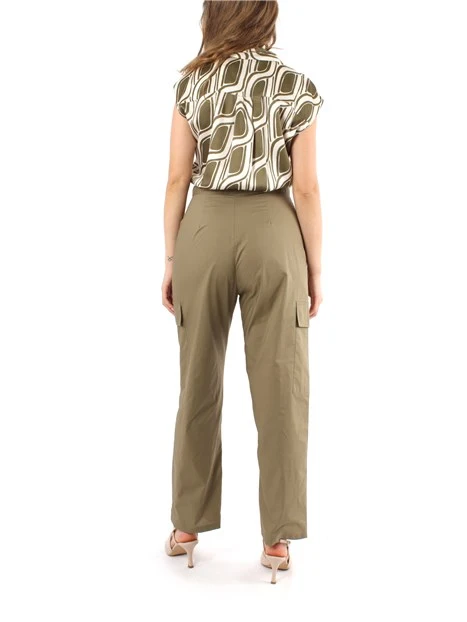 TUTA CON CORPETTO A FANTASIA E PANTALONE CARGO DONNA VERDE