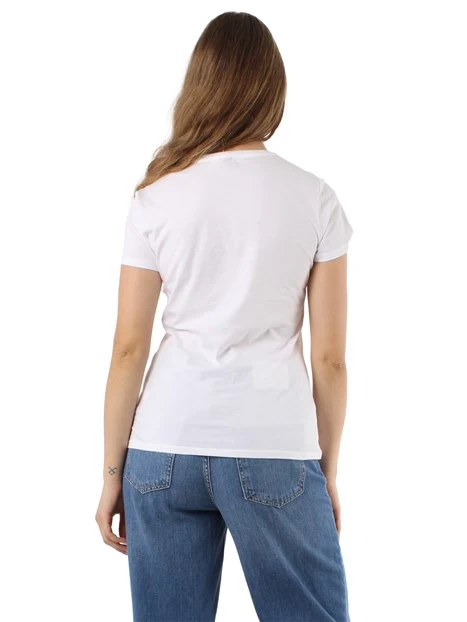 T-SHIRT MANICA OCRTA CON STAMPA MIAMI DONNA BIANCO