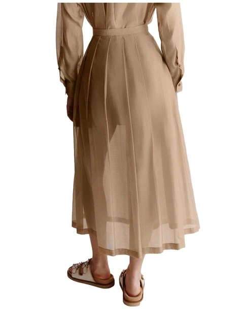 GONNA LUNGA SVASATA MONOCHROME DONNA BEIGE