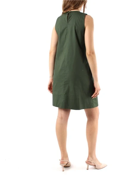 VESTITO CORTO IN COTONE DONNA VERDE