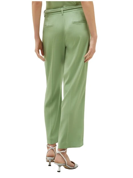 PANTALONI CHINO CRÊPE ENVER SATIN DONNA VERDE