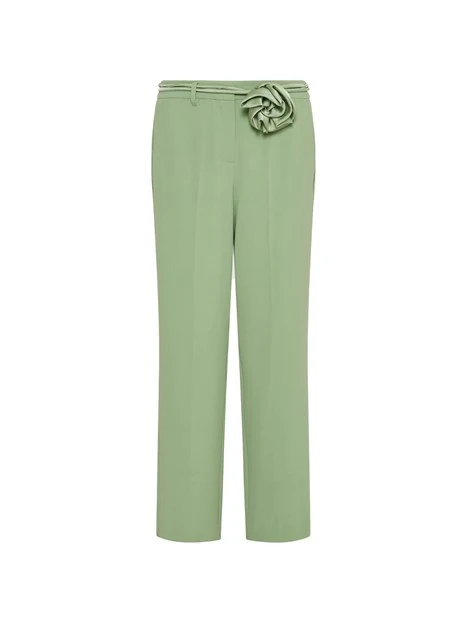 PANTALONI CHINO CRÊPE ENVER SATIN DONNA VERDE