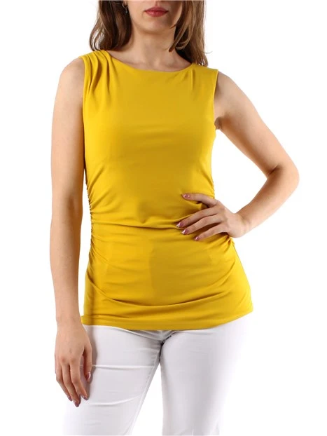 TOP IN JERSEY DI VISCOSA STRETCH DONNA GIALLO