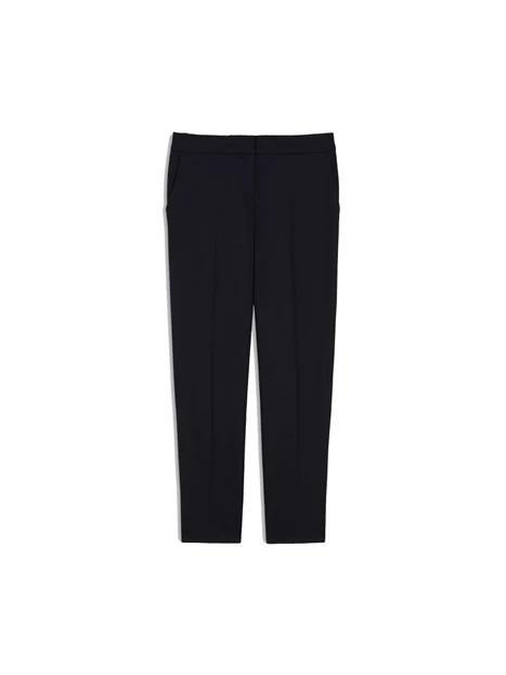 PANTALONI CROPPED IN TWILL DONNA BLU NOTTE