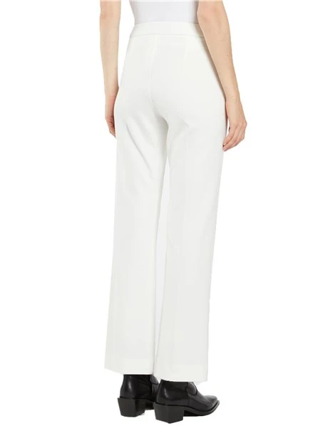 PANTALONI A ZAMPA IN JERSEY DONNA BIANCO