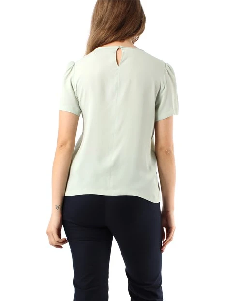 BLUSA MANICHE CORTE VERDE MENTA