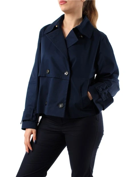 TRENCH CORTO SVASATO DONNA BLU