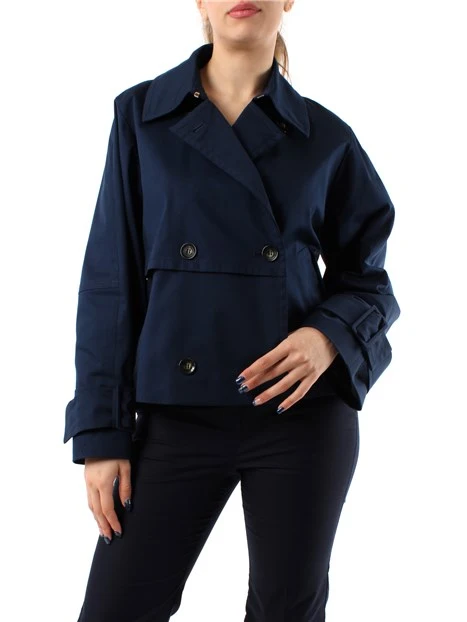 TRENCH CORTO SVASATO DONNA BLU