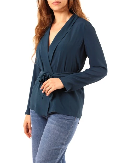 GIACCA BLAZER KIMONO DONNA PETROLIO
