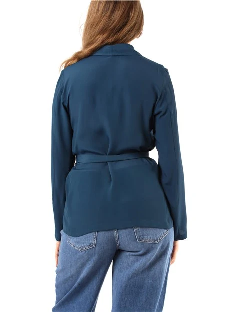 GIACCA BLAZER KIMONO DONNA PETROLIO