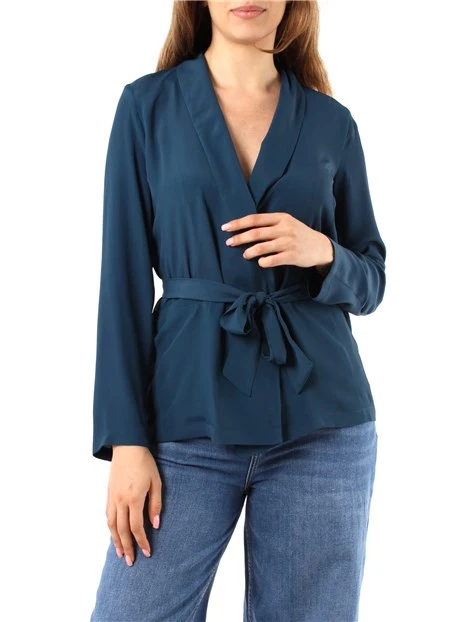 GIACCA BLAZER KIMONO DONNA PETROLIO