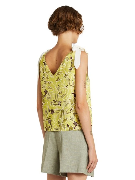 TOP A FANTASIA CON FIOCCHI DONNA VERDE