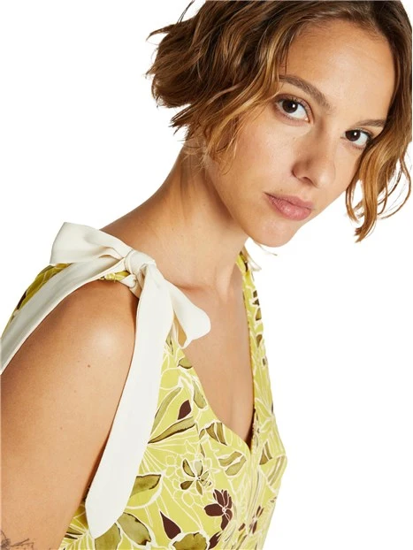 TOP A FANTASIA CON FIOCCHI DONNA VERDE