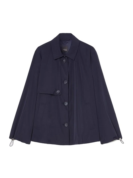 TRENCH CORTO IN MISTO COTONE DONNA BLU