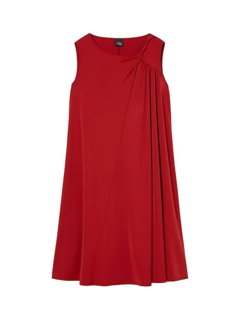 VESTITO MIDI IN JERSEY DONNA ROSSO