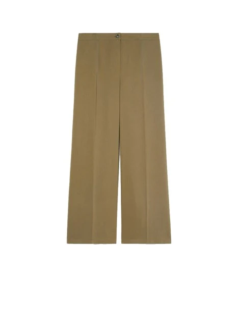 PANTALONI PALAZZO IN TENCEL DONNA VERDE
