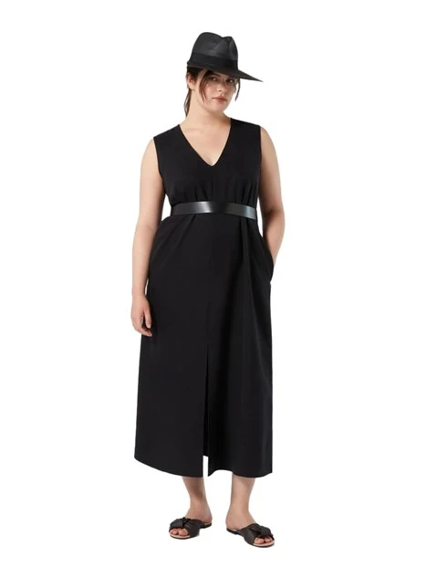 ABITO LUNGO IN TENCEL DONNA NERO
