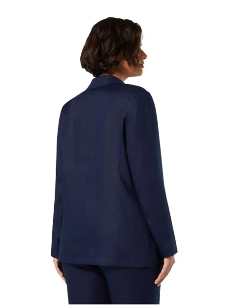 GIACCA BLAZER IN LINO DONNA BLU