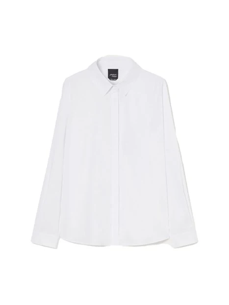 CAMICIA CITRATO IN POPELINE DI COTONE DONNA BIANCO